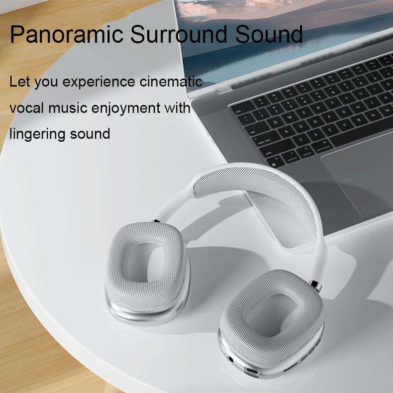 P9 Pro Max HiFi Sound Effect Noise Reduction Wireless Bluetooth Headset(Black)