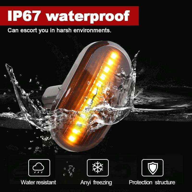 2pcs For Suzuki Jimny JB64W 2018/07- Car Dynamic LED Fender Side Light (Transparent Black)