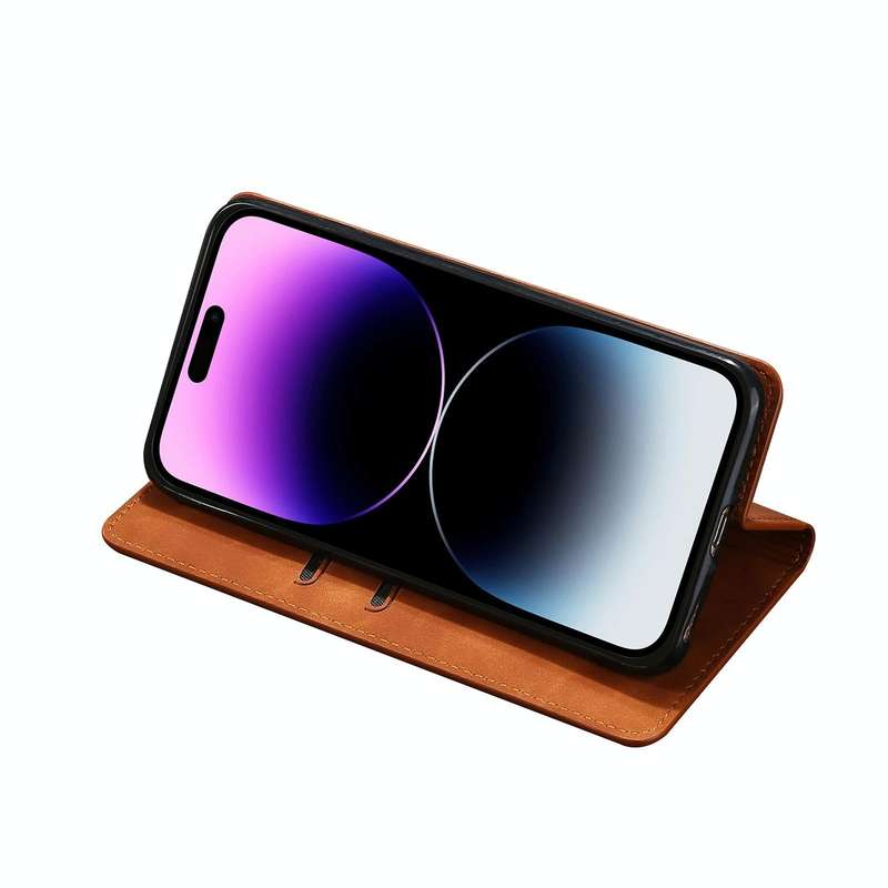 For vivo Y35 4G / Y22 / Y22s Skin Feel Magnetic Leather Phone Case(Light Brown)