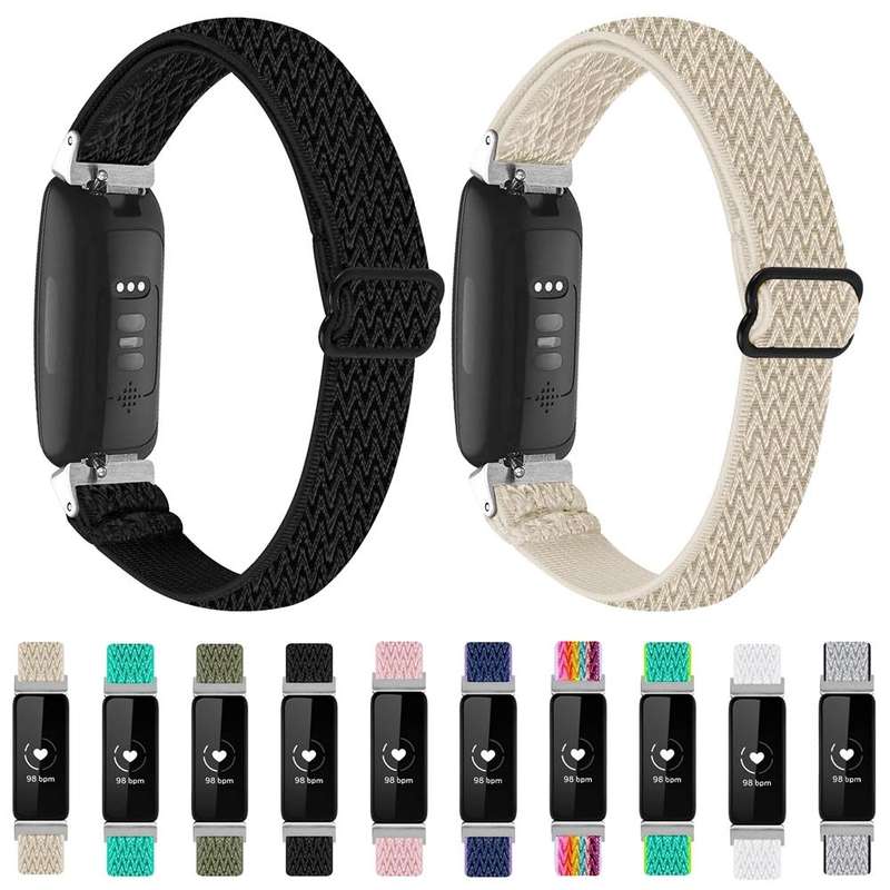 For Fitbit Inspire 3 Buckle Wave Braided Nylon Watch Band(Army Green)