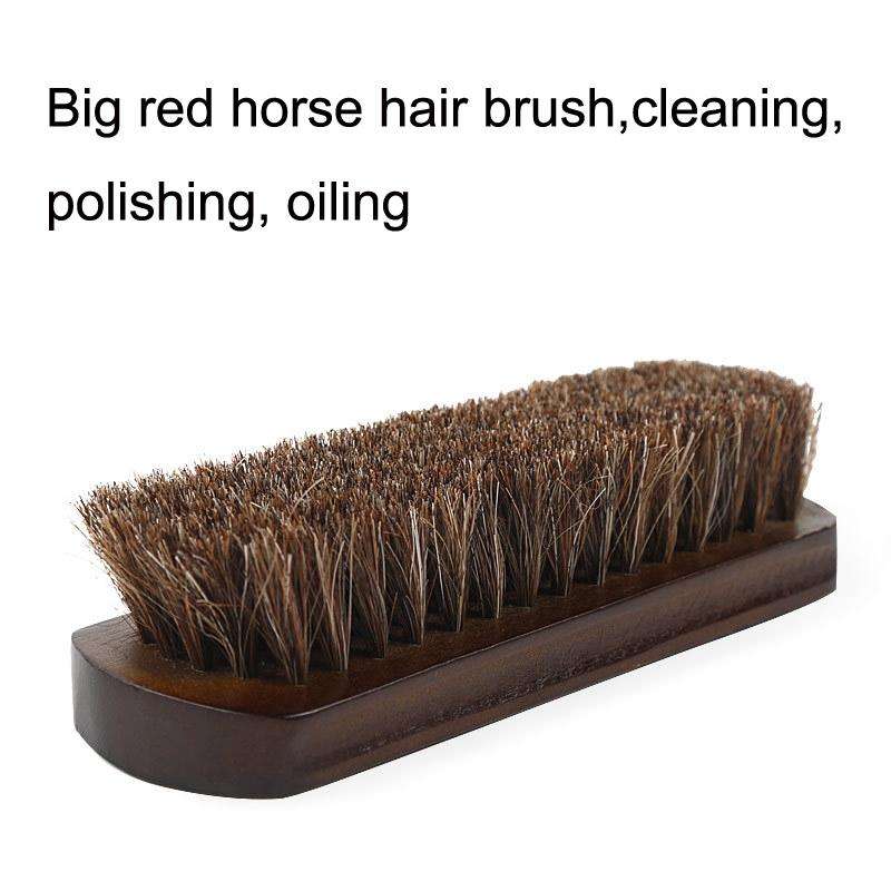 Big Red Horse Brush Horse Mane Brush Soft Shoes Cleaning Brush(Mahogany Brown Hair)