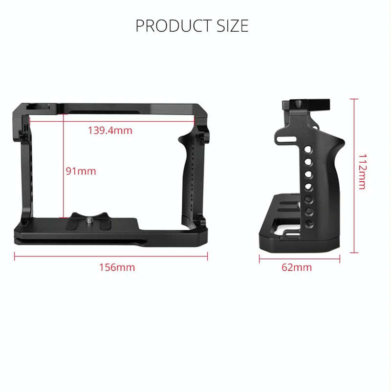 YELANGU C22-A YLG0334B-A Video Camera Cage Stabilizer for Canon EOS R5/R6/R(Black)