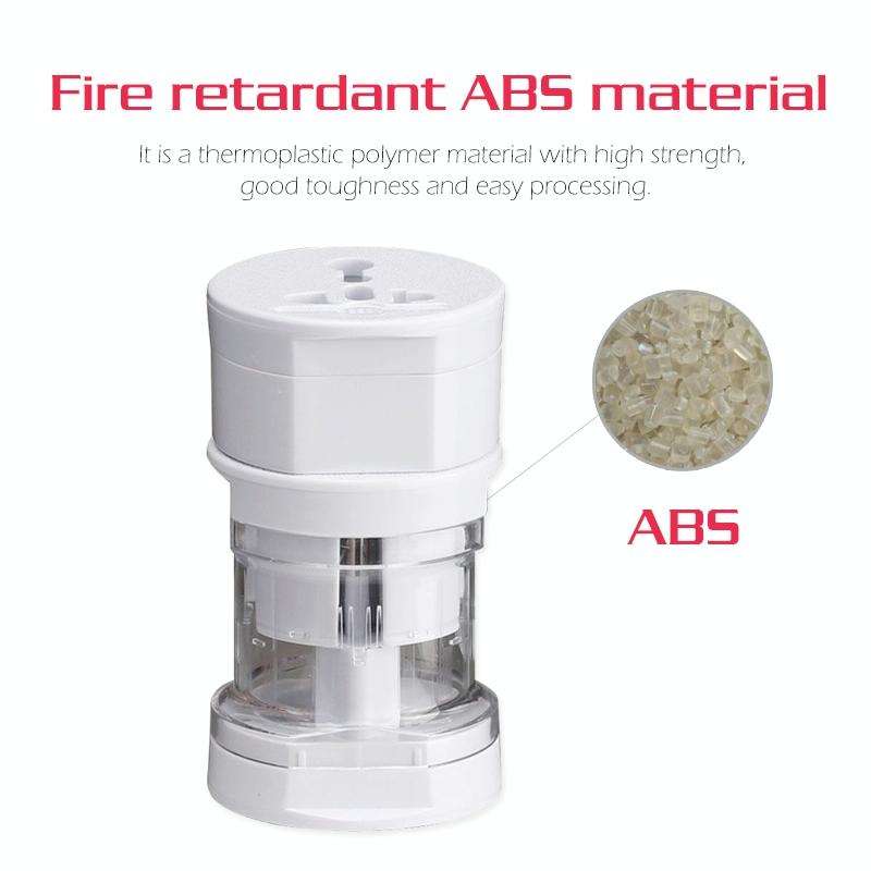 All in 1 EU + AU + UK + US Plug Travel Universal Adaptor(White)