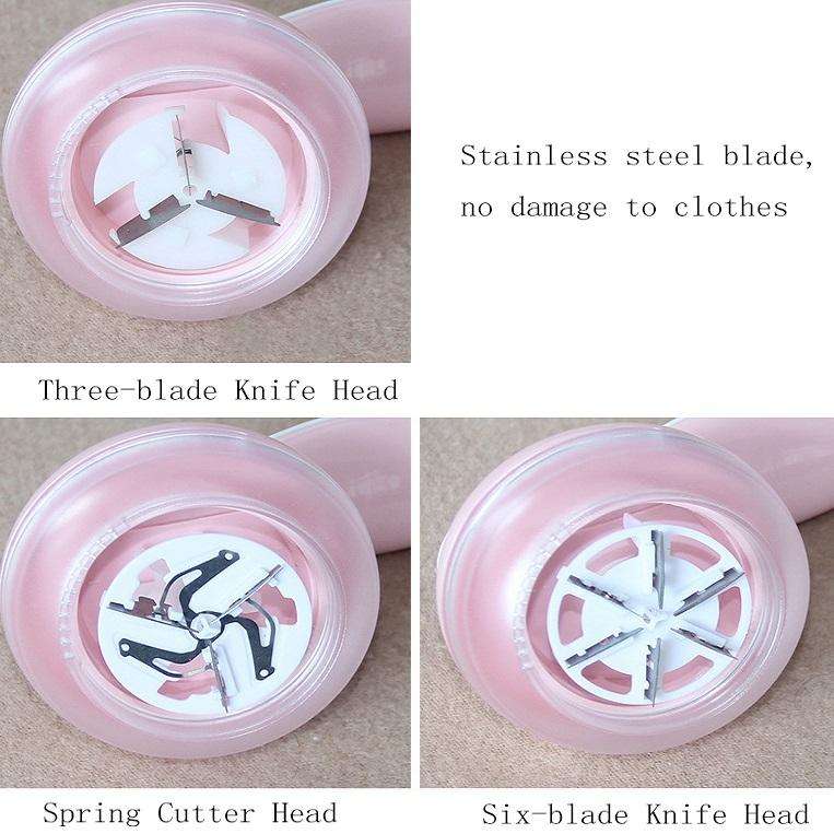 Rechargeable Hair Ball Trimmer Shaving Pompom, Colour: Pink Three-blade Knife Head