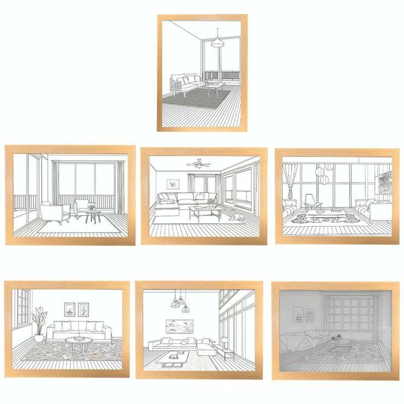 Three-Color Lighting Bedroom Bedside LED Luminous Decorative Painting, Size: Small(Window)