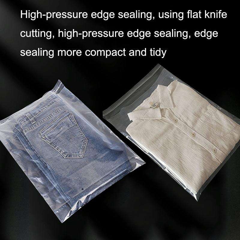 100 PCS / Set PE Clothing Packaging Bag Transparent Self-Stick Bag Jewelry Plastic Sealed Bag, Si...