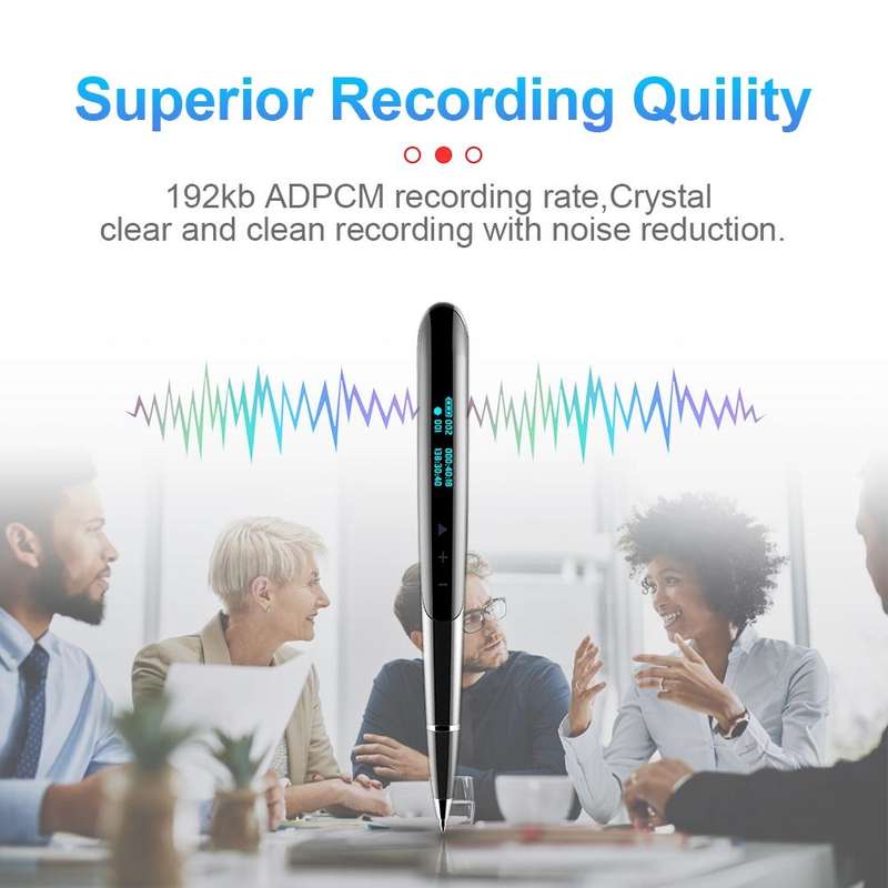 Q9 AI Intelligent High-definition Noise Reduction Conference Recording Pen Voice Control Recorder...