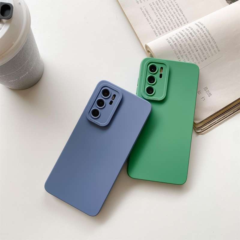 For Huawei P30 Pro Straight Side Liquid Silicone Phone Case (Black)