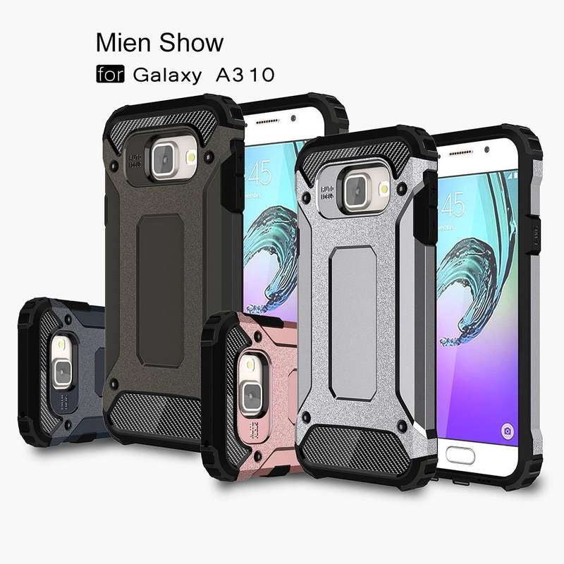 For Galaxy A3 (2016) / A310 Tough Armor TPU + PC Combination Case(Dark Blue)