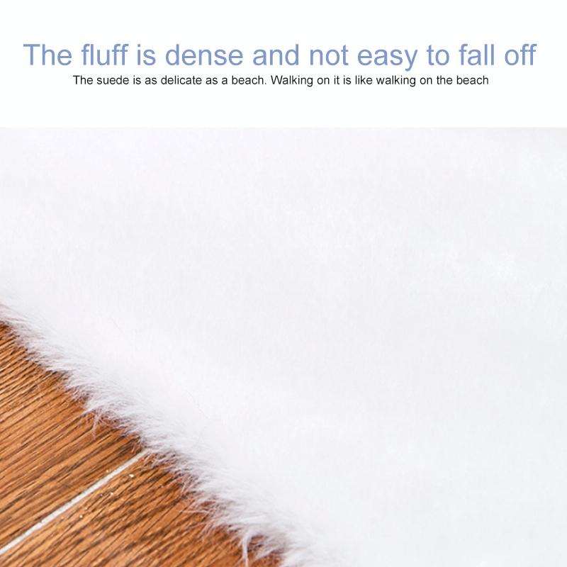 Rug Artificial Rabbit Hair Carpet Non-slip Floor Mats for Living Room Bedroom Balcony Home Decora...