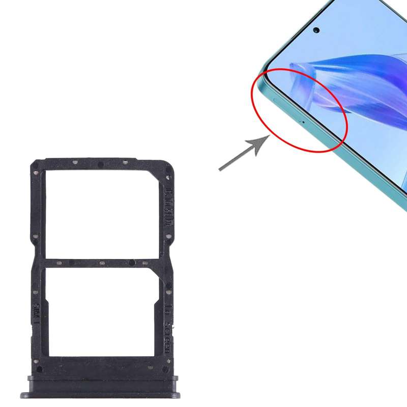 For Honor 90 Lite SIM + SIM Card Tray (Black)