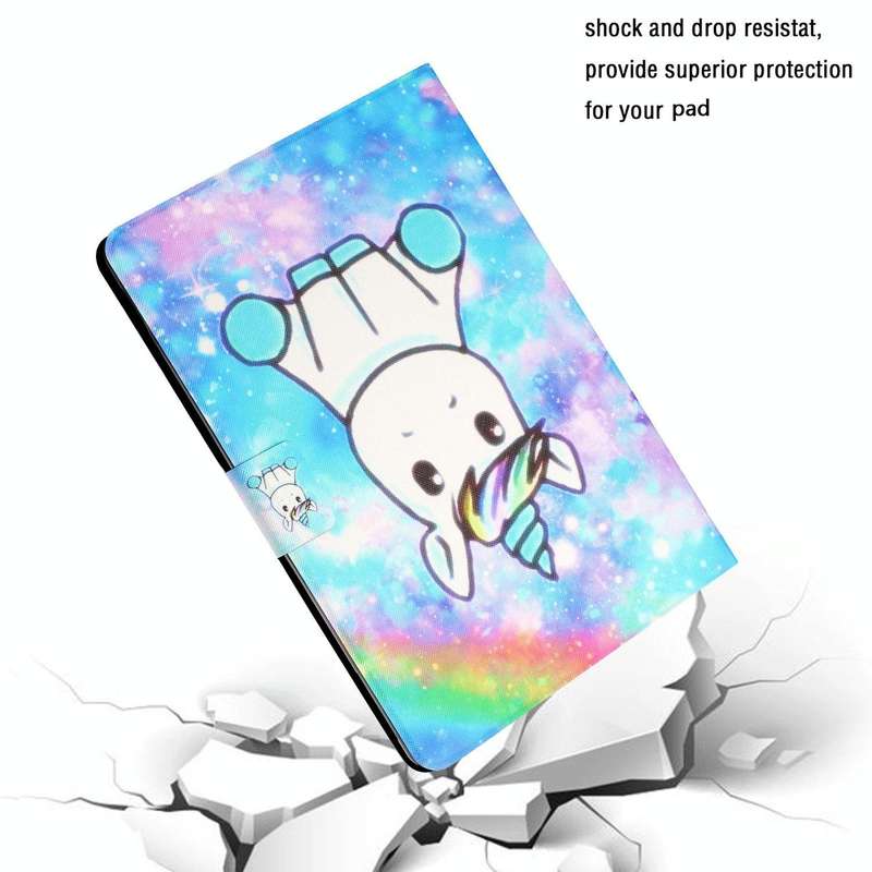 For Samsung Galaxy Tab A 10.1 2019 T515/T510 Colored Drawing Horizontal Flip Leather Case with Ho...