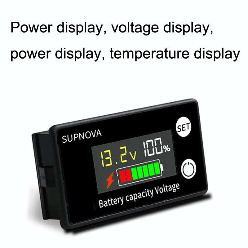 SUPNOVA LCD Color Screen DC Voltmeter Lithium Storage Battery Meter, Style: Waterproof Type