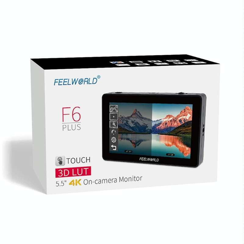 FEELWORLD F6 Plus V2 6 inch 3D LUT Touch Screen DSLR Camera Field Monitor, IPS FHD1920x1080 4K HD...