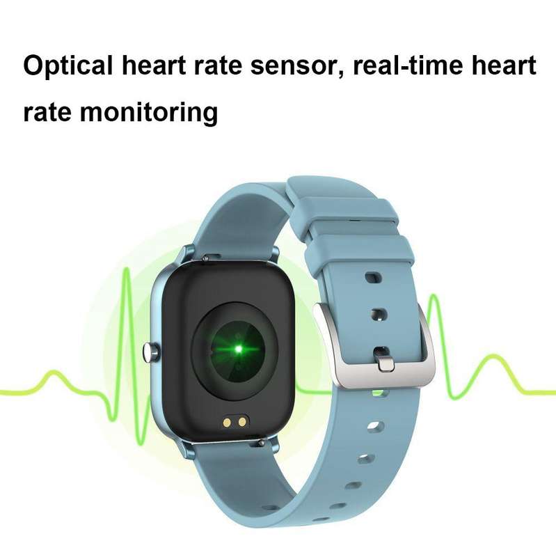 P8 1.4 Inch Heart Rate Blood Pressure Monitoring Smart Watch, Color: Gold