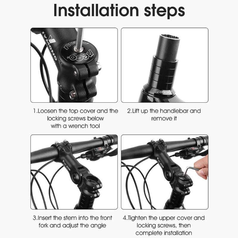 WEST BIKING Mountain Bike Adjustable Handlebar Angle Riser Handlebar Lift Accessories 31.8x100mm