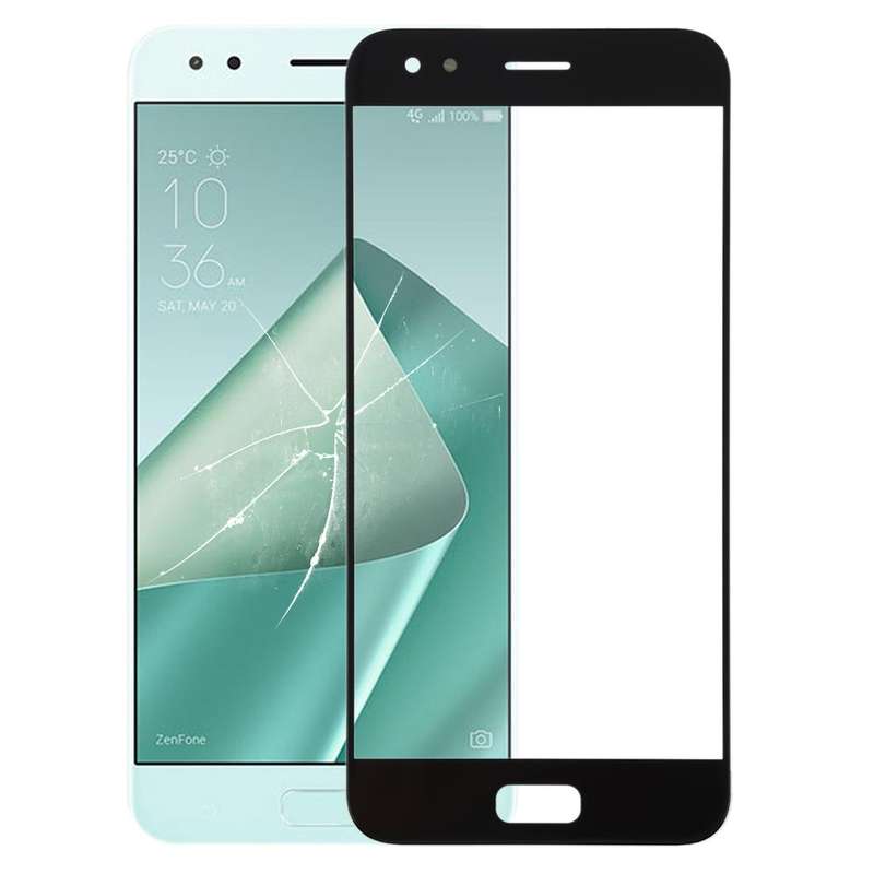 Front Screen Outer Glass Lens for Asus ZenFone 4 ZE554KL / Z01KD(Black)