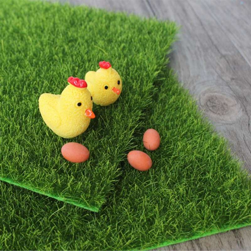 Simulation of Small Lawn Micro-landscape Green Grass Landscape,Size:15 x 15cm