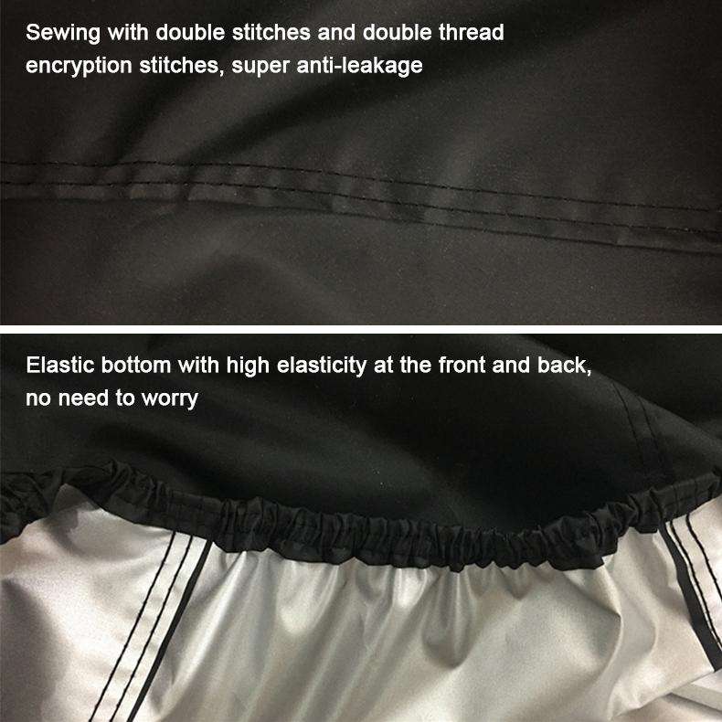 210D Oxford Cloth Motorcycle Electric Car Rainproof Dust-proof Cover, Size: XXL (Black Silver)
