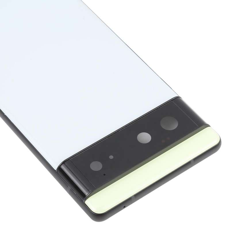 For Google Pixel 6 Battery Back Cover with Middle Frame(White)