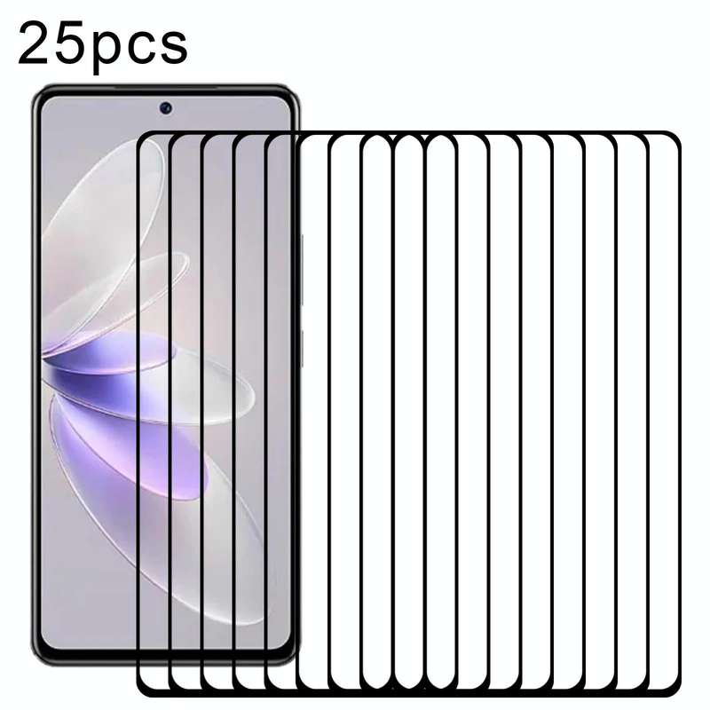 For vivo V27 / V27 Pro 25pcs 3D Curved Edge Full Screen Tempered Glass Film
