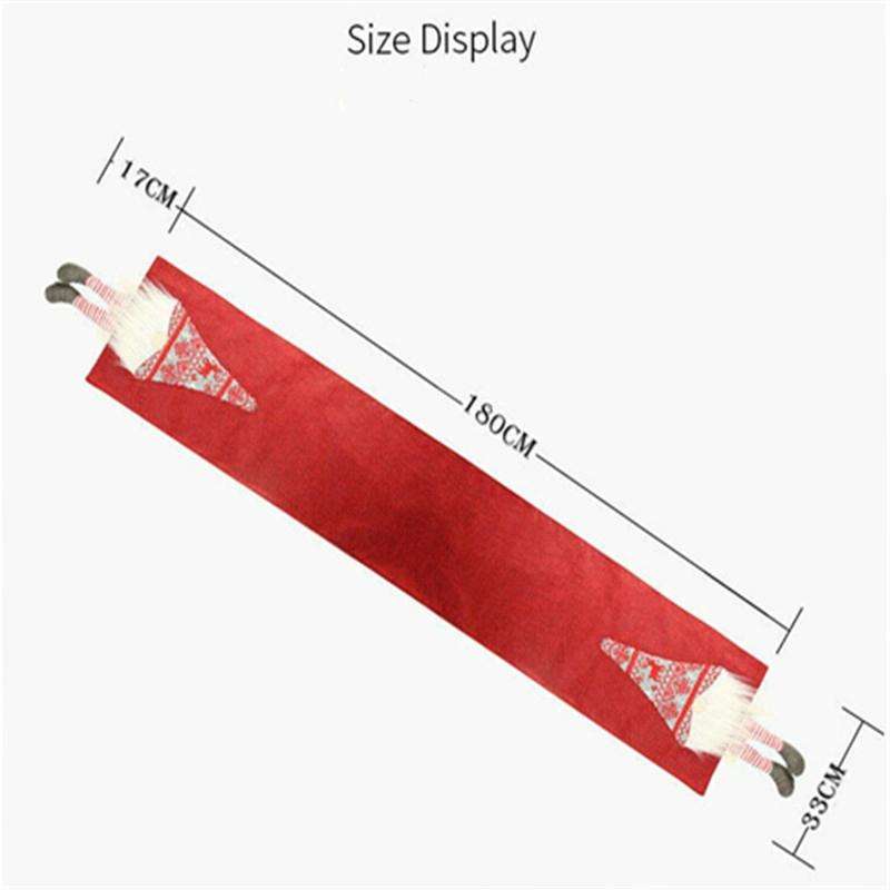 Christmas Tablecloth Santa Claus Table Runner Hotel Banquet Table Flag for Festival Decoration(Gray)