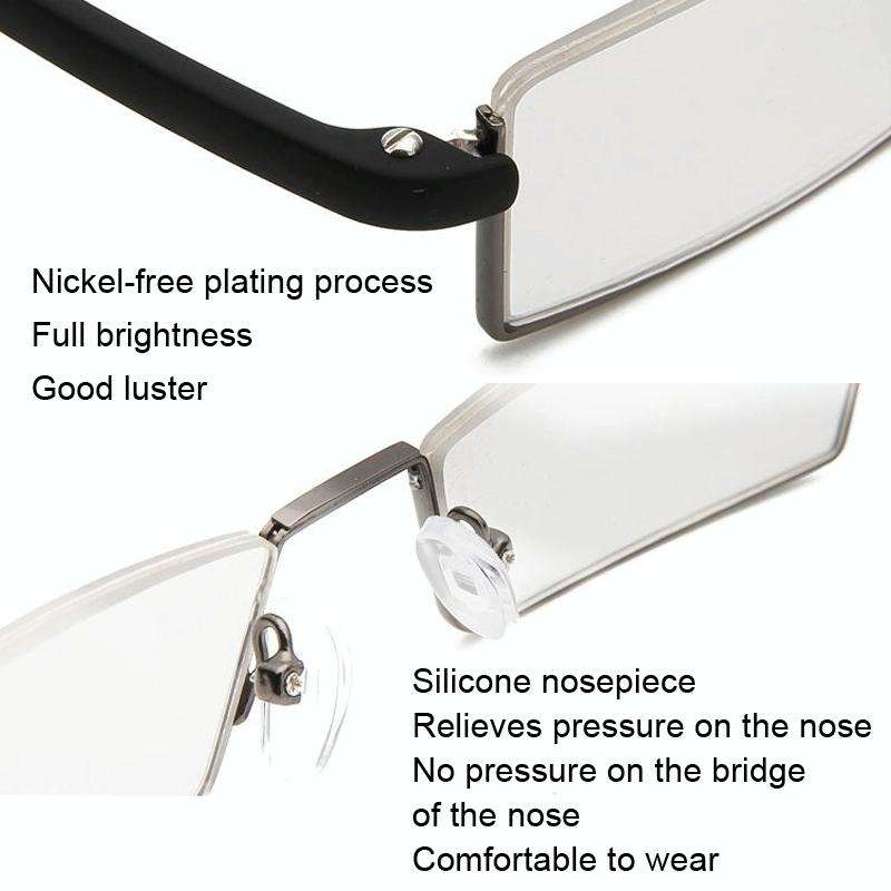 Lightweight Anti-blue Light Presbyopic Glasses Senior Clear Glasses With Case, Degree: 1.00(Blue)