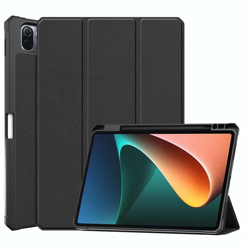 For Xiaomi Pad 5 / 5 Pro Custer Texture Horizontal Flip Leather Case with Three-folding Holder & ...