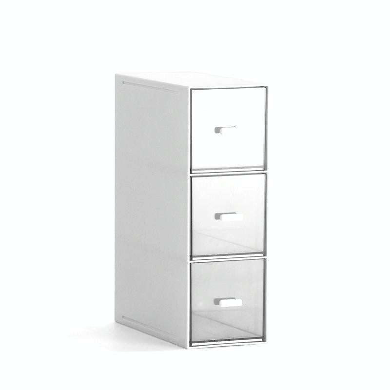 Desktop Drawer Storage Box Cosmetics Office Student Stationery Pen Dormitory Three Grid Desk Rack...