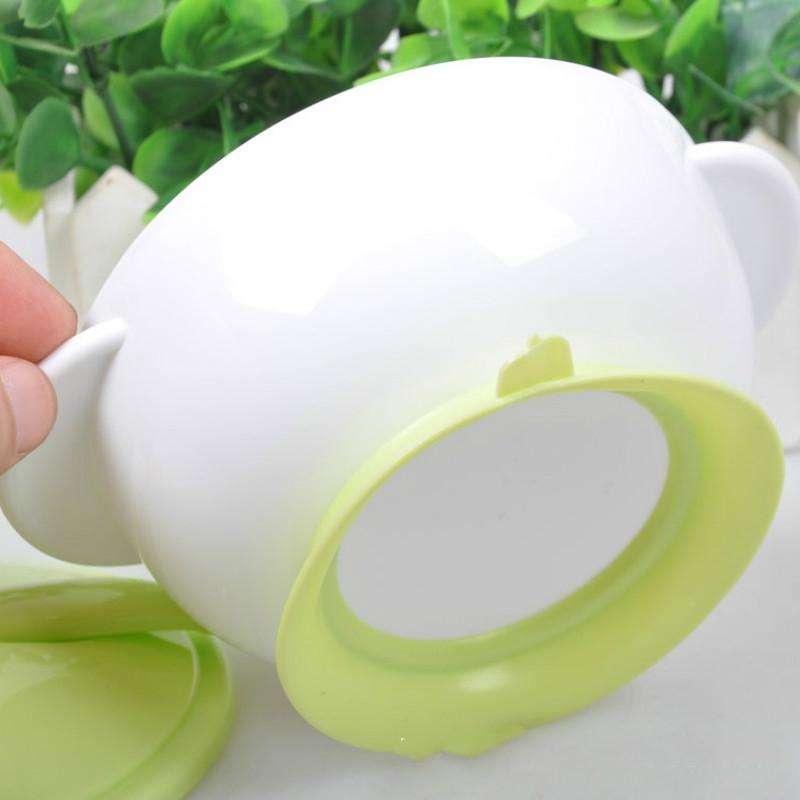 Children Sucker Temperature Spoon Cover Bowl Baby Drop-proof Training Bowl Infant Feeding Tablewa...