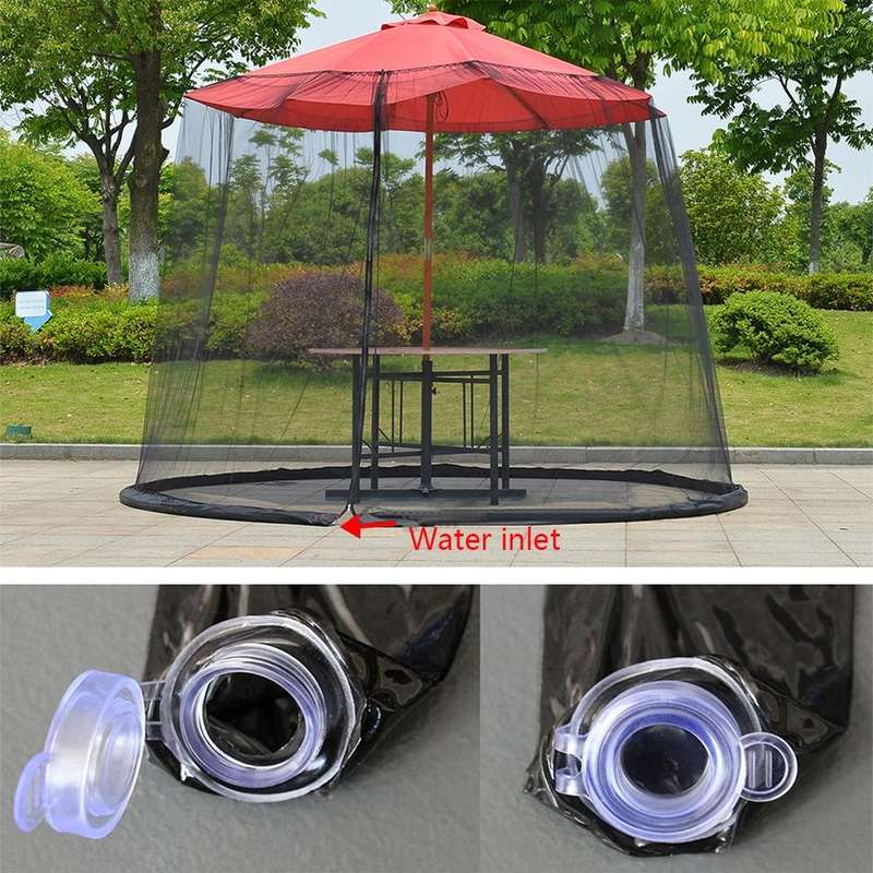 HY-0205 300 x 230 cm Outdoor Parasol Anti-mosquito Net Cover, Dimensions: Folding Tents(Black)