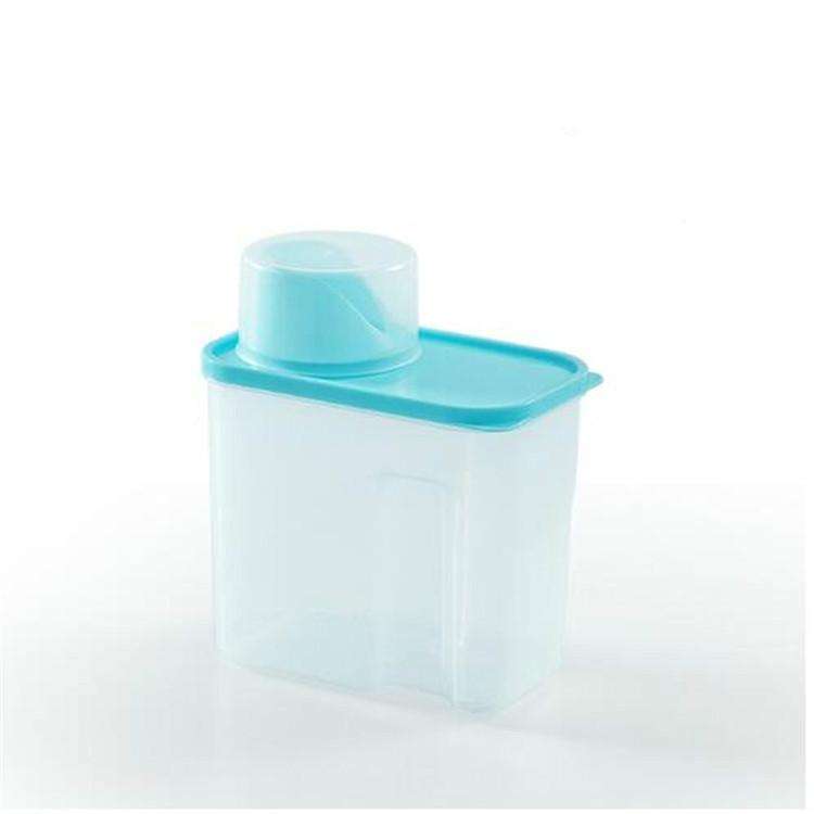 2L Household Plastic Transparent Washing Powder Storage Box Storage Container(Blue)