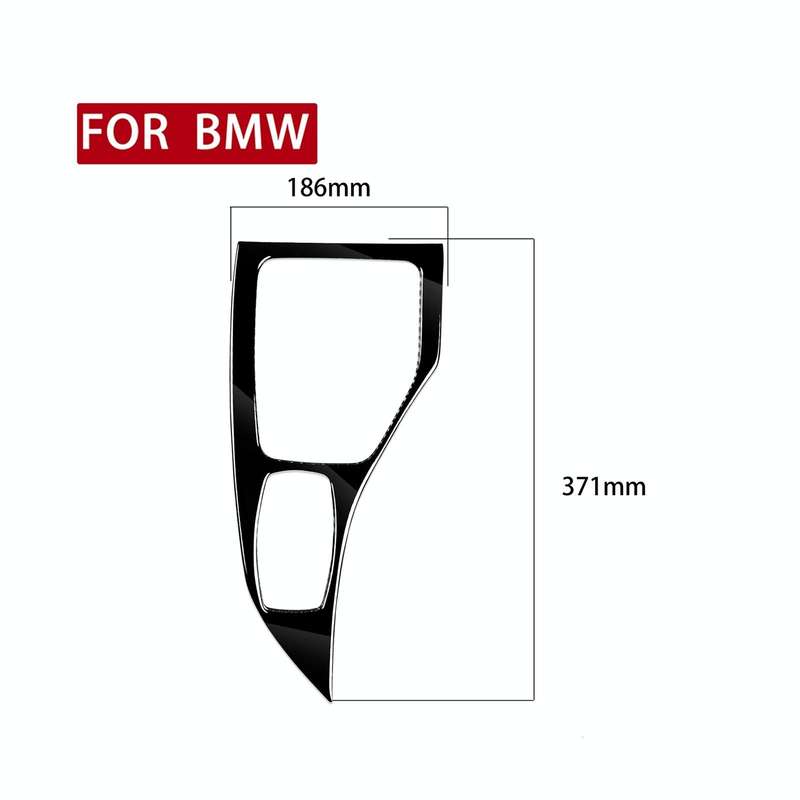 Car Right Drive Gear Panel Outer Frame Decorative Sticker for BMW X1 E84 2011-2015(Black)