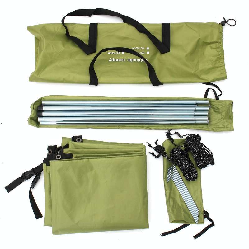 Outdoor Picnic Camping Tent On The Side Of The Car Vehicle Rain-proof Sunshade Canopy 300x200cm(K...