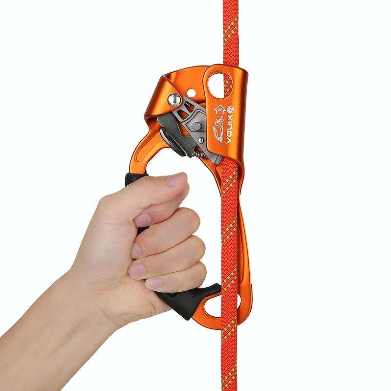 XINDA TP-8606 Outdoor Rock Climbing Aerial Work Anti-fall Handheld Rope Gripper for 8-12mm Diamet...