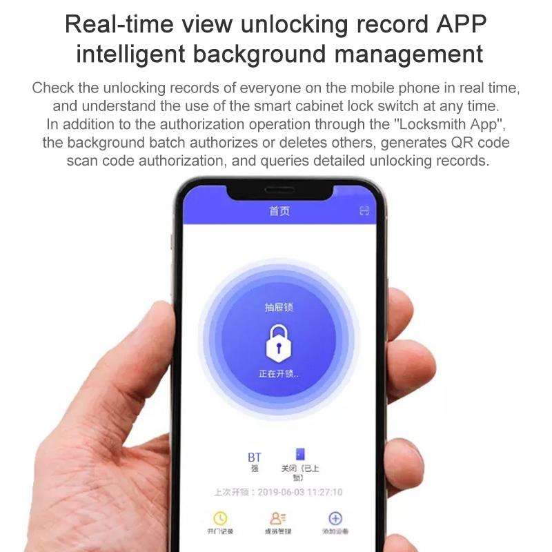 T1 Bluetooth + Tuya APP Smart Drawer Lock Invisible Lock, Support Remote Control Unlocking