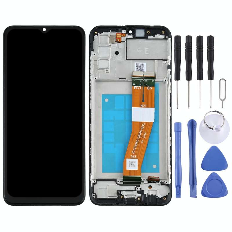Original LCD Screen for Samsung Galaxy A02s SM-A025F(GE Version) Digitizer Full Assembly with Frame
