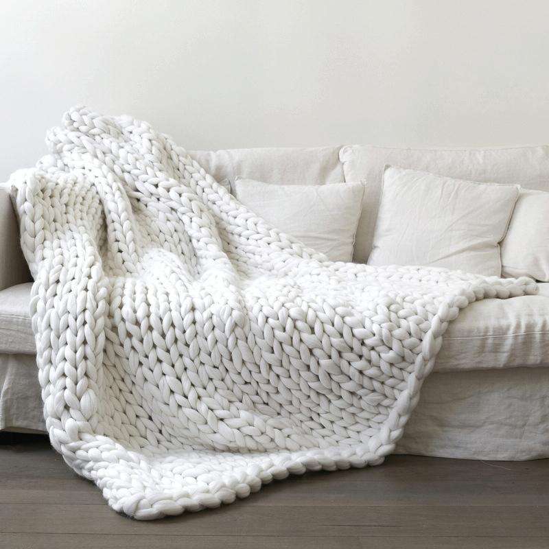 Fashion Handmade Polyester Blanket, Size:60X60cm(Yellow)