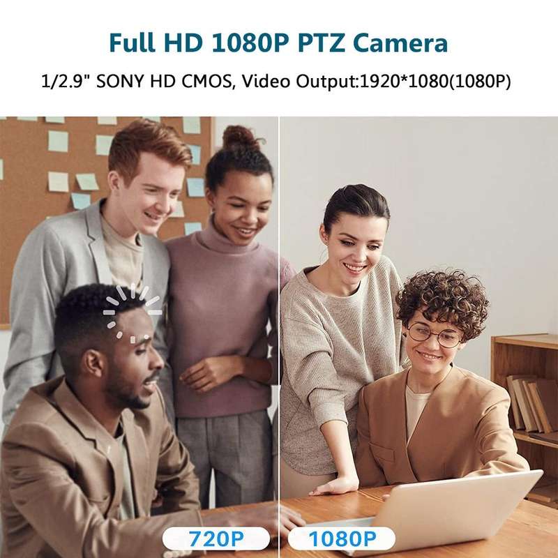 YANS YS-H20U USB HD 1080P Wide-Angle Video Conference Camera with Remote Control, US Plug(Grey)