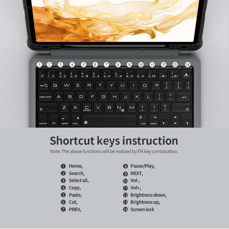 For Samsung Galaxy Tab S8/S8 5G Nillkin Bumper Combo Keyboard Case