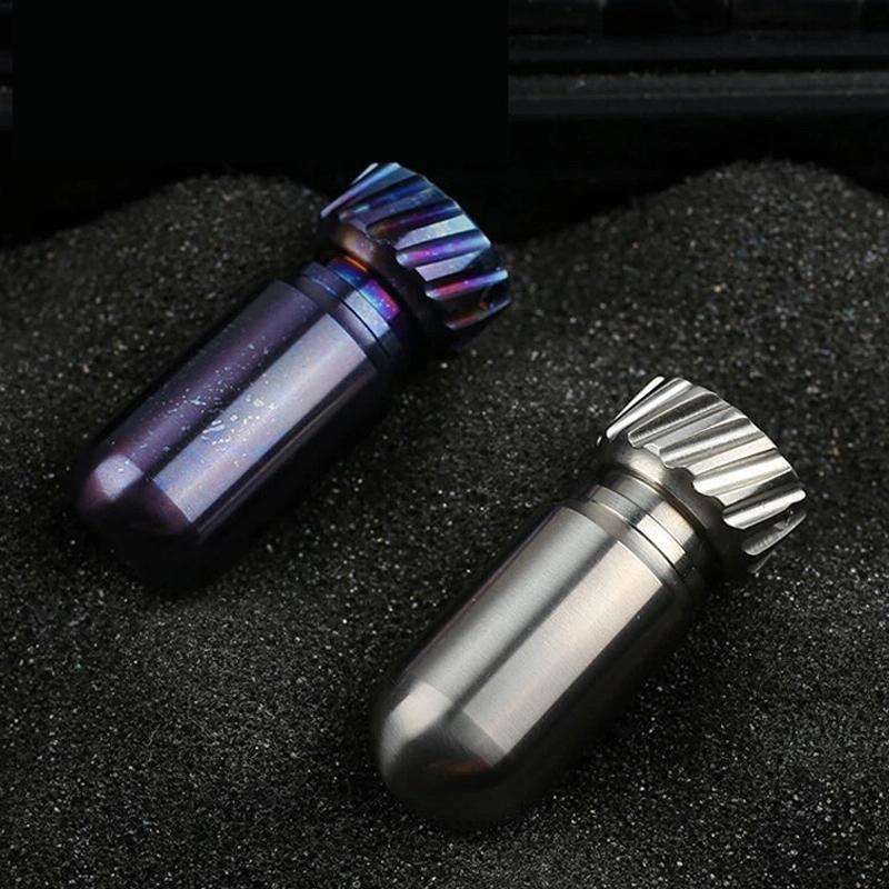 Portable Pure Titanium Mini Waterproof Warehouse Sealed Jar Pill Box, Color: Baked Blue
