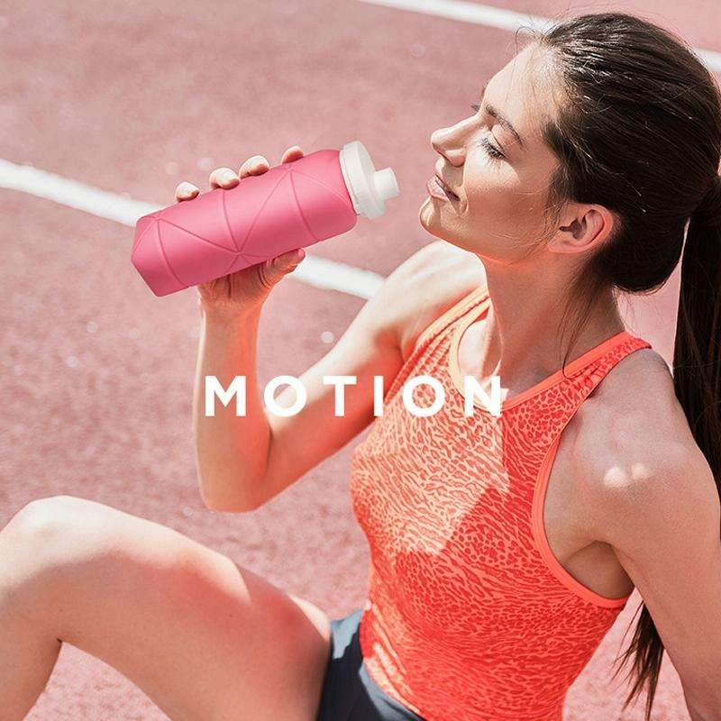 600ml Silicone Folding Cup Outdoor Sports Kettle Telescopic Cup(Gray)