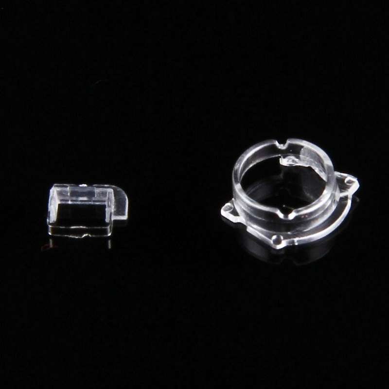 100 PCS Transparent Plastic Camera Lens Frame for iPhone 5 & 5S & 5C(Transparent)