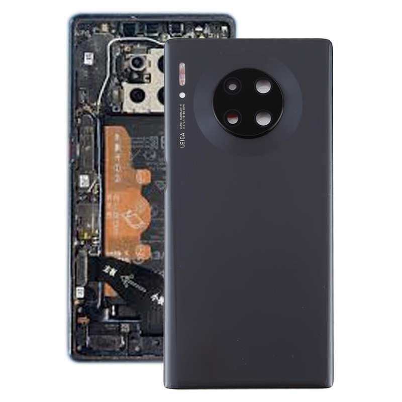 Original Battery Back Cover with Camera Lens for Huawei Mate 30 Pro(Black)