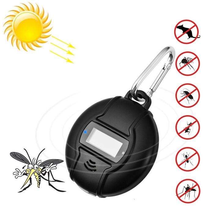 Q3 Outdoor Portable Solar Pest Control Insect Bugs Ultrasonic Mosquito Repellent Repeller Killer ...
