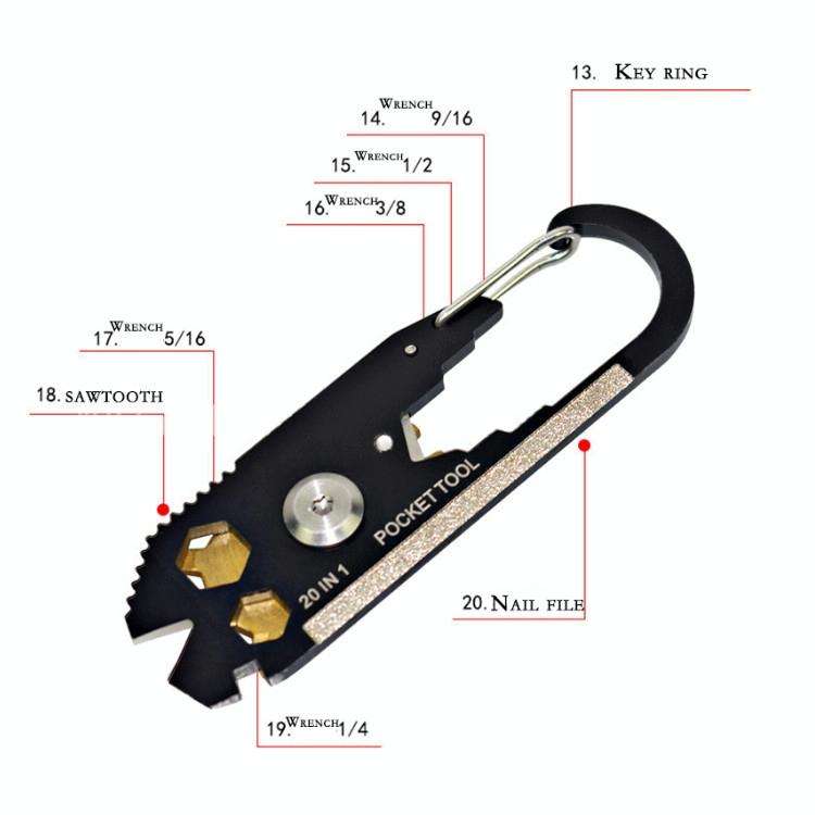 20 in 1 Stainless Steel Wrench Screwdriver Creative Roulette Multifunctional Combination Tool Out...