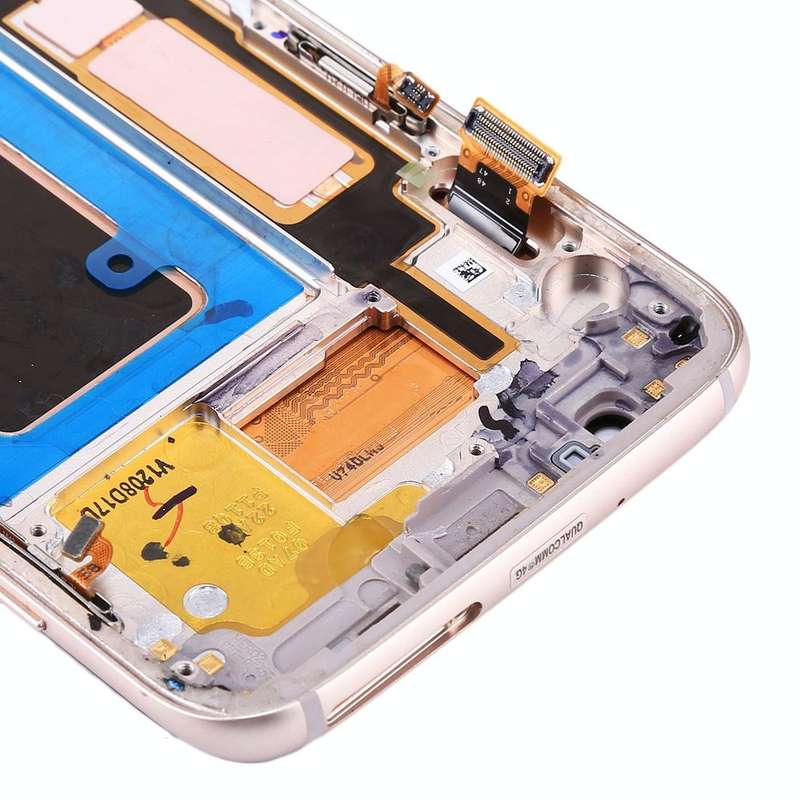 Original LCD Screen and Digitizer Full Assembly with Frame & Charging Port Board & Volume Button ...