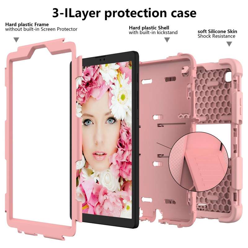 For Samsung Galaxy Tab A7 Lite T220 / T225 Two-Color Robot Shockproof Silicone + PC Protective Ca...