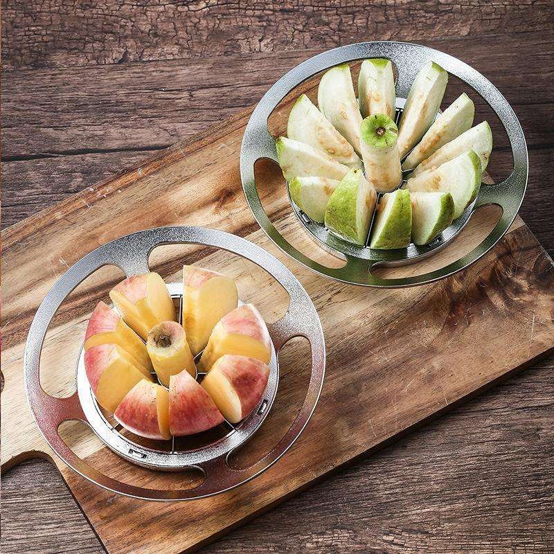 Stainless Steel Round Apple Slicer Fruit Divider, Color: 8 Cut (Blue)