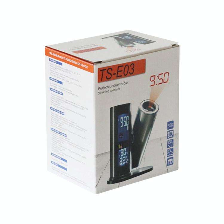 TS-E03 360 Degrees Rotate LED Projection Clock, EU Plug